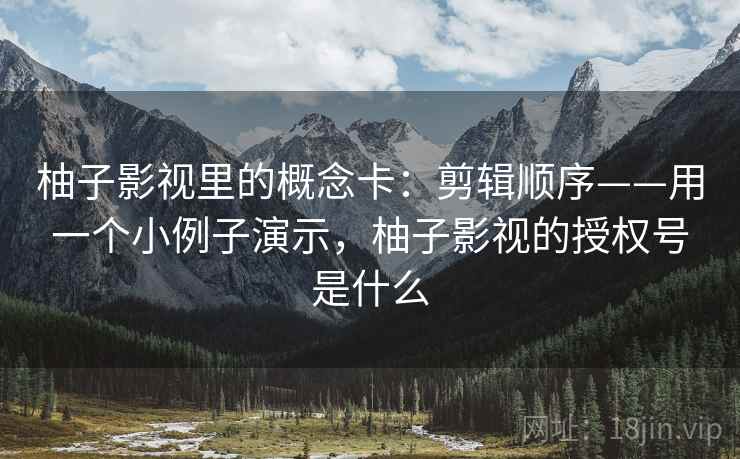 柚子影视里的概念卡:剪辑顺序——用一个小例子演示,柚子影视的授权号是什么